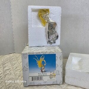 Fitz & Floyd Charming Tails Dust Bunnie Rabbit Figurine Yellow Feather 98/275